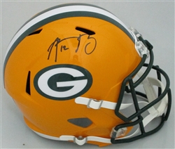 AARON RODGERS SIGNED FULL SIZE PACKERS REPLICA SPEED HELMET - FAN