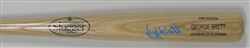 ROYALS GEORGE BRETT SIGNED LOUISVILLE SLUGGER NE BLONDE BAT- JSA