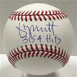 GEORGE BRETT SIGNED OFFICIAL MLB BASEBALL W/ 3154 HITS - ROYALS - BAS