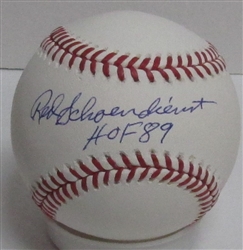 RED SCHOENDIENST SIGNED OFFICIAL MLB BASEBALL W/ HOF