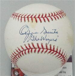 OZZIE SMITH SIGNED OFFICIAL MLB BASEBALL W/ WIZARD - JSA