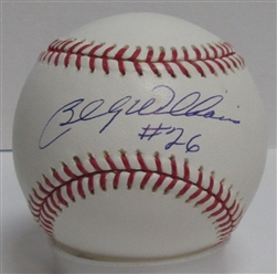 BILLY WILLIAMS SIGNED OFFICIAL MLB BASEBALL W/ #26 - JSA