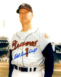 DEL CRANDALL SIGNED 8x10 MILW BRAVES PHOTO #2