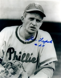STAN LOPATA (d) SIGNED 8x10 PHILLIES PHOTO #1