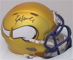 BRETT FAVRE SIGNED VIKINGS BLAZE MINI HELMET