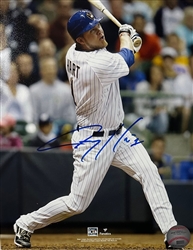 COREY HART SIGNED 8X10 BREWERS PHOTO #1