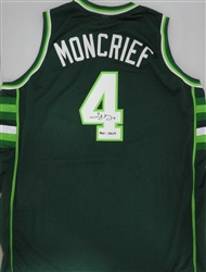 SIDNEY MONCRIEF SIGNED CUSTOM REPLICA GREEN BUCKS JERSEY WHITE #'S W/HOF