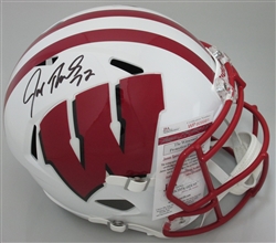 JOE THOMAS SIGNED WI BADGERS FULL SIZE REPLICA SPEED HELMET - JSA