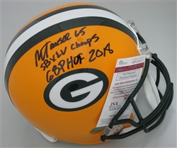 MARK TAUSCHER SIGNED PACKERS FULL SIZE REPLICA HELMET - JSA