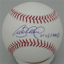 CRAIG COUNSELL SIGNED OFFICIAL MLB BASEBALL W/ '01 WS CHAMPS - JSA