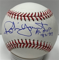 ROBIN YOUNT SIGNED OFFICIAL MLB BASEBALL W/ MVP '82 '89 - BREWERS - JSA