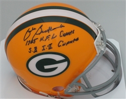 ZEKE BRATKOWSKI SIGNED PACKERS MINI HELMET W/ SCRIPTS