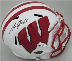 MELVIN GORDON SIGNED WI BADGERS FULL SIZE REPLICA SPEED HELMET - JSA