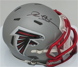 DEION SANDERS SIGNED FALCONS BLAZE MINI HELMET - JSA