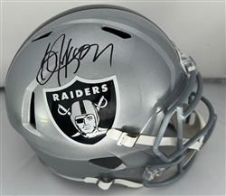 BO JACKSON SIGNED FULL SIZE REPLICA RAIDERS SPEED HELMET - BAS