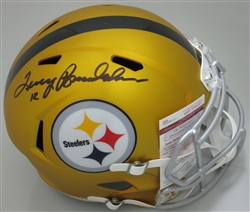 TERRY BRADSHAW SIGNED FULL SIZE STEELERS BLAZE HELMET - JSA