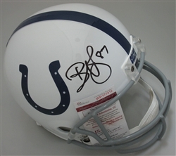 REGGIE WAYNE SIGNED FULL SIZE REPLICA COLTS HELMET - JSA