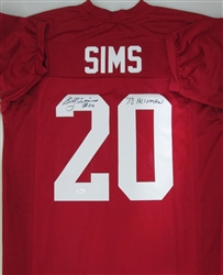 BILLY SIMS SIGNED CUSTOM OKLAHOMA SOONERS JERSEY W/ HEISMAN - JSA