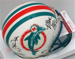 MARK DUPER & MARK CLAYTON DUAL SIGNED DOLPHINS MINI HELMET - JSA