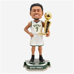 MILWAUKEE BUCKS BRYN FORBES FOREVER FOCO 2021 NBA CHAMPIONSHIP BOBBLEHEAD