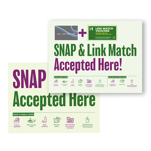 Link Match / SNAP Vendor Booth Sign