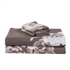 Marrisa Brown Floral 100% Cotton Sheet Set with Pillowcase