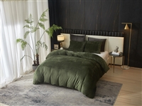 Zera Green 100% Velvet 5 pcs Comforter Set