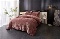Zera Pink 100% Velvet 5 pcs Comforter Set