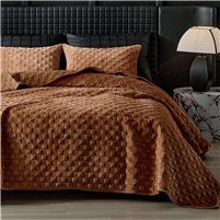 Zera MJ Grey 100% Velvet Coverlet/Bedspread Set Queen