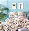 Fun Kids 100% Cotton Animal Print Reversible Comforter Set