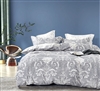 Lauren Grey Damask 100% Cotton Comforter set