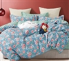 Blue Donau Rose 100% Cotton Reversible Comforter Set