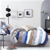 Hunter Blue & White Striped Cotton Comforter Set