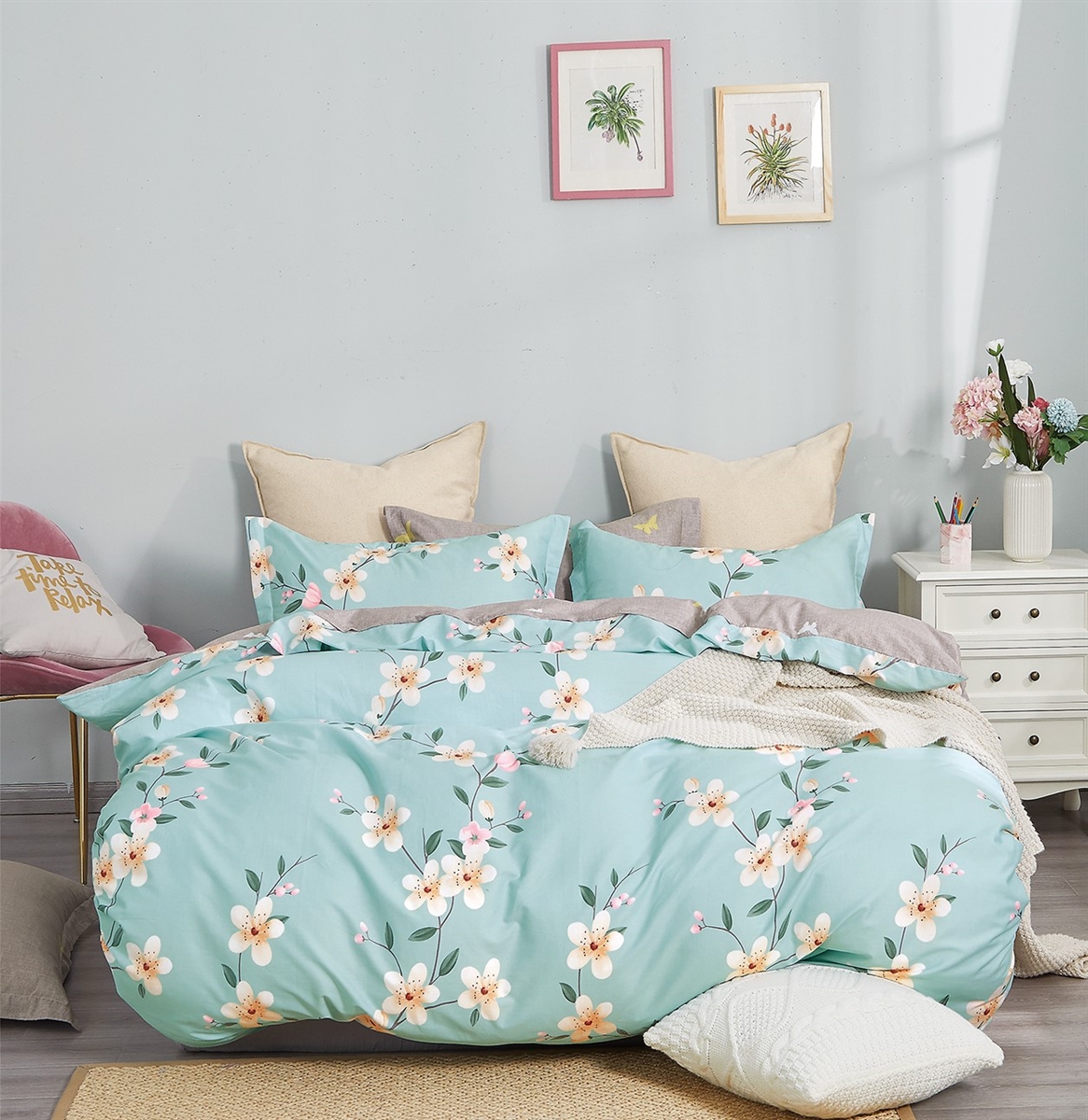 Buy Blue Floral Bedding Set Online