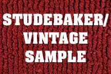 STUDEBAKER/VINTAGE Carpet Samples - <br>For Studebaker Vehicles Only