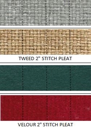 Seat Cover Material <br> 2" Stitch Pleated Cloth - Velour and Tweed <br> [ 1.50 YARDS ]