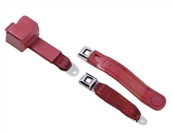 Retractable 2 Point Lap Seat Belt All Metal Starburst