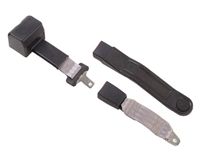 Retractable 2 Point Lap Seat Belt End Release Buckle