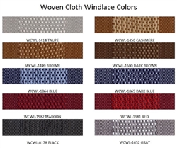 Headliner Samples <br> [ Woven Cloth Windlace ]