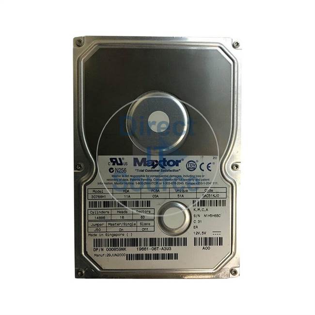 Dell 000859NK - 7.6GB 5.4K IDE 3.5" Hard Drive