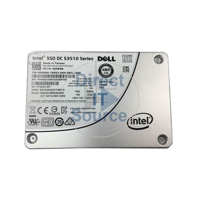 Dell 0008R8 - 480GB SATA 2.5" SSD