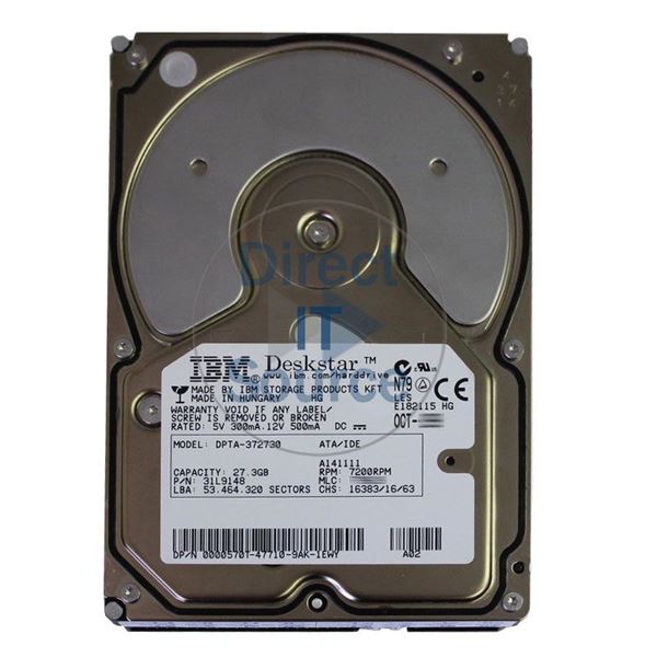 Dell 00570T - 27.3GB 7.2K IDE 3.5" Hard Drive