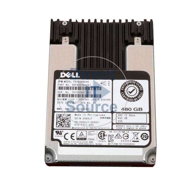 Dell 006VJ7 - 480GB SAS 2.5" SSD