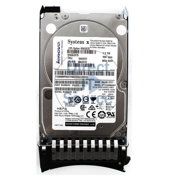 Lenovo 00AD075 - 1.2TB 10K SAS 6.0Gbps 2.5" Hard Drive