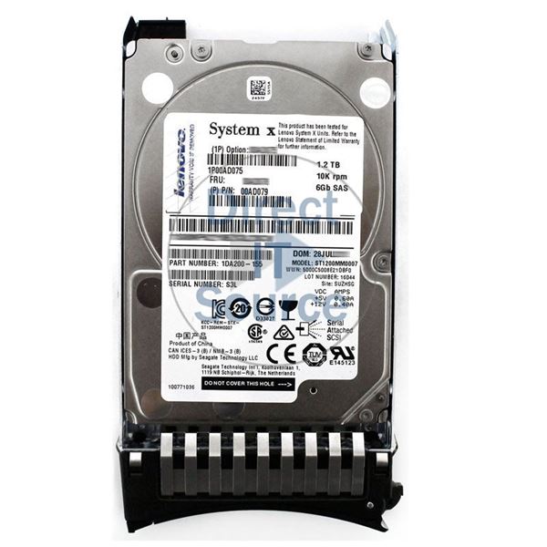 Lenovo 00AD079 - 1.2TB 10K SAS 6.0Gbps 2.5" Hard Drive