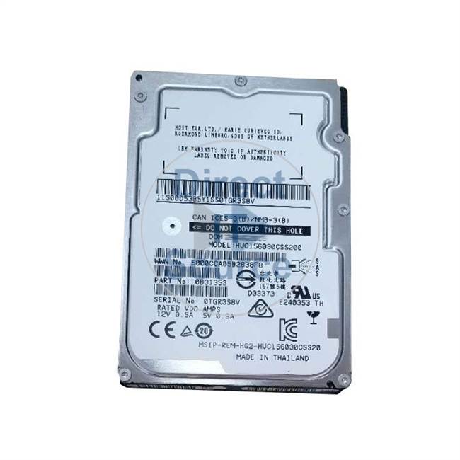 00D5385 IBM - 283GB 15K SAS 2.5" Cache Hard Drive