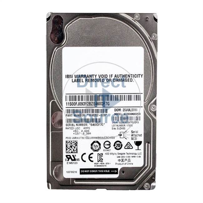 00FJ093 IBM - 2TB 7.2K SAS 2.5" Cache Hard Drive