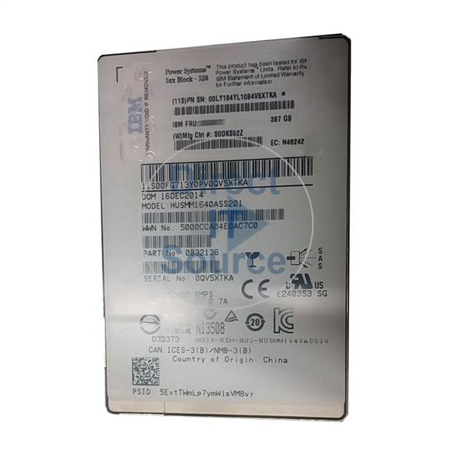 IBM 00LY184 - 387GB SAS 2.5" SSD