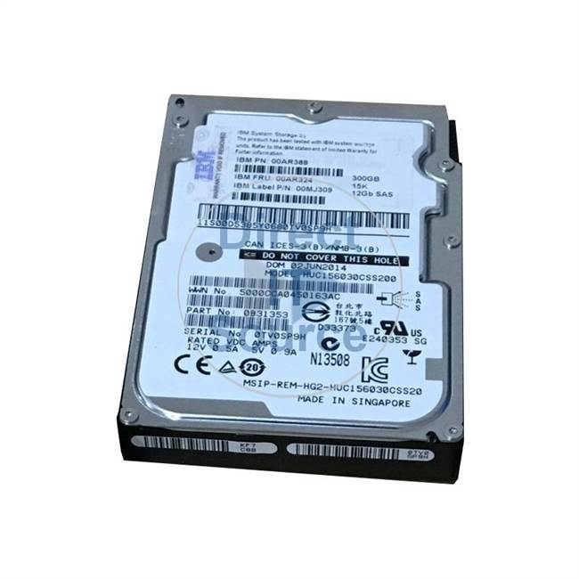 00MJ309 IBM - 300GB 15K SAS 2.5" Cache Hard Drive