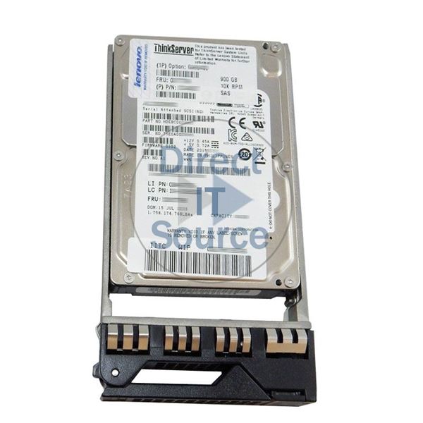 Lenovo 00NA253 - 900GB 10K SAS 12.0Gbps 2.5" Hard Drive